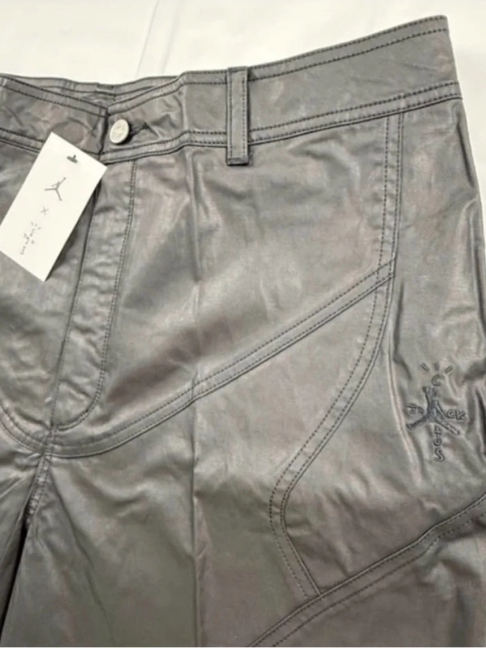 Jordan Men's Flat Front Shorts in Black - Picture 2 of 7